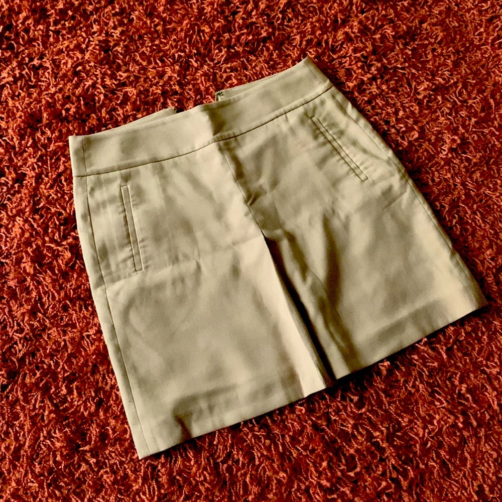 Beige flare mini-skirt for casual wear